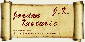 Jordan Kusturić vizit kartica